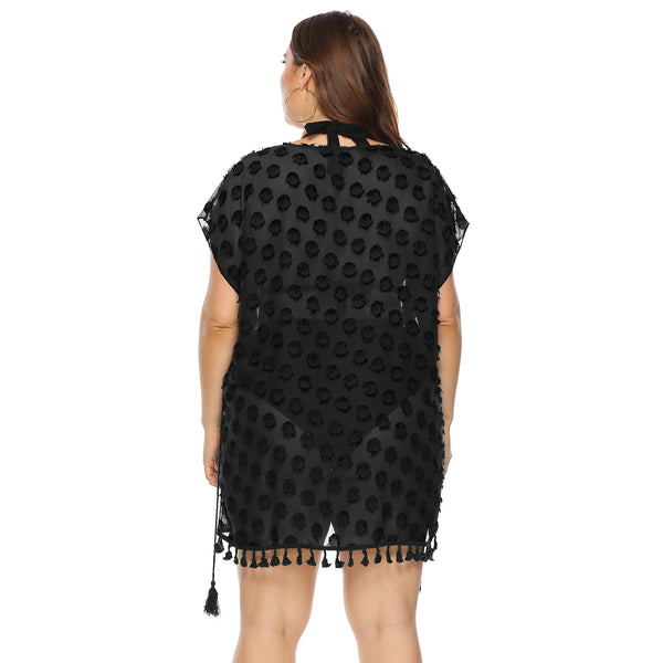 Plus Size Swimsuit Cover Up Black