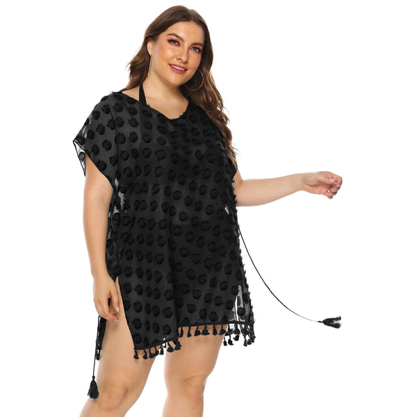 Plus Size Swimsuit Cover Up Black