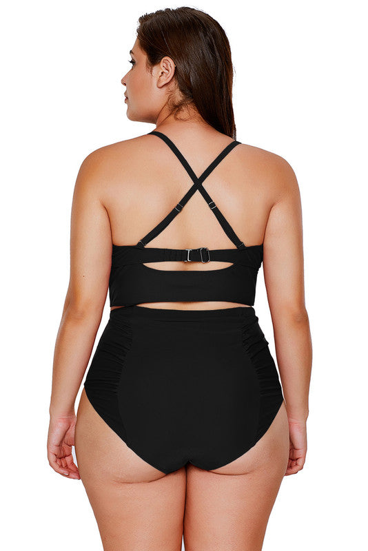 Plus size strappy swimsuit deals